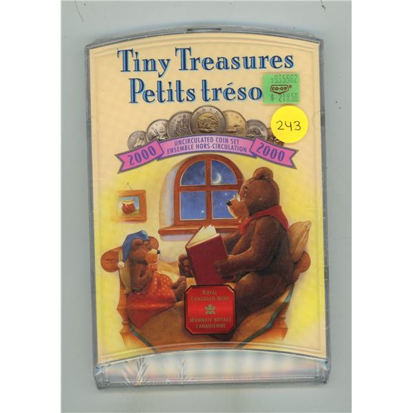 2000 Tiny Treasures Set. 7-coin set housed in its original unopened RCM case.