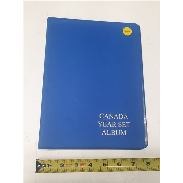 Canada Year Set Album with 11 pages for 22 Canadian PL sets. Used.