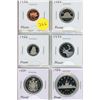 Image 1 : Set of 6 1986 Proof coins from Cent to Nickel Dollar.