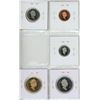 Image 2 : Set of 5 1991 Proof coins from Cent to Loonie Dollar. Missing the 25 Cents.