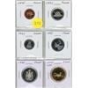 Image 1 : Set of 6 1995 Proof coins from Cent to Loonie Dollar.