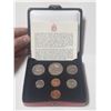 Image 1 : 1973 7-coin Custom Set with two 1 Cent coins. Housed in its original RCM case with gold Canada Coat 