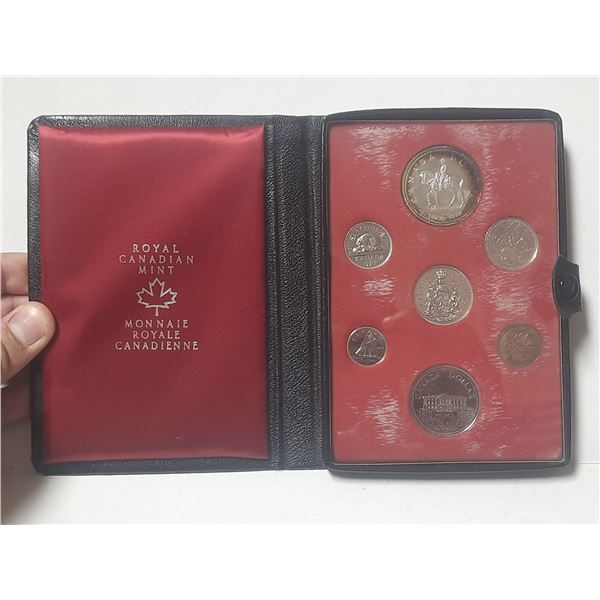 1973 Double Dollar Specimen Set. Includes beautifully toned RCMP Centennial Silver Dollar.