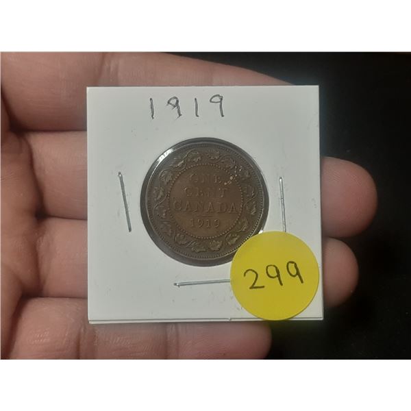 1919 Canadian Large Cent