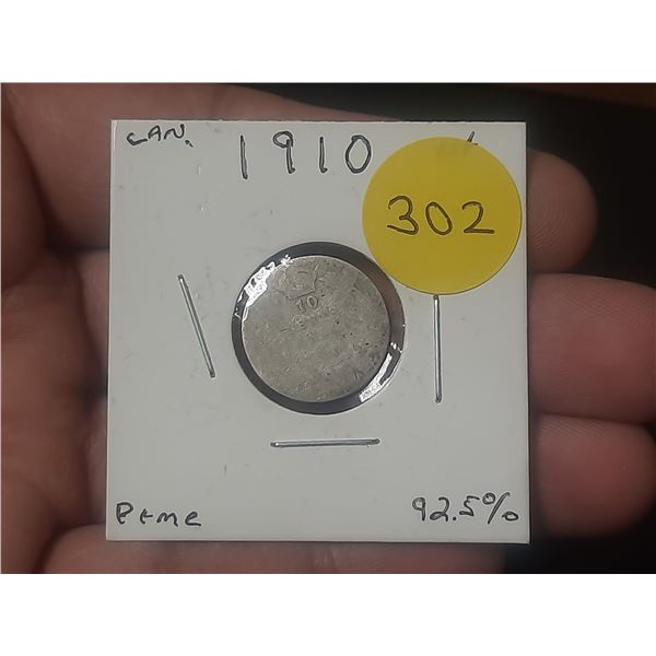1910 CANADIAN DIME