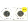 Image 1 : (2) 1967 Canadian Nickles, rabbit