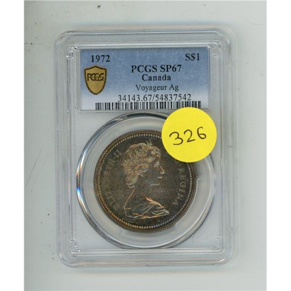 1972 Canada One Dollar - PCGS SP67 -  Canada Vayageur Ag.
