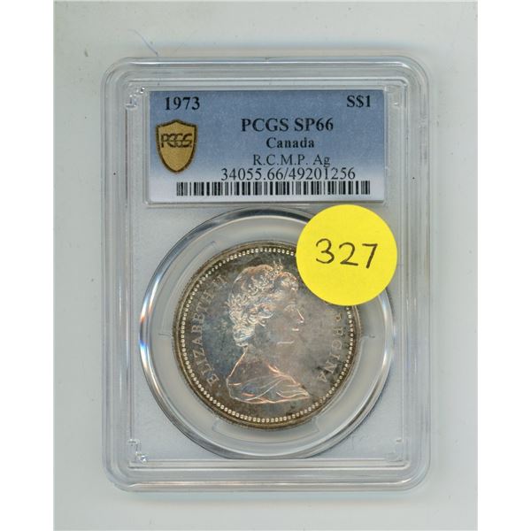 1973 Canada One Dollar - PCGS SP66 -  Canada R.C.M.P. Ag.
