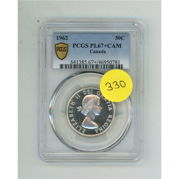 1962 Canada 50 Cents - PCGS PL67+CAM Canada.