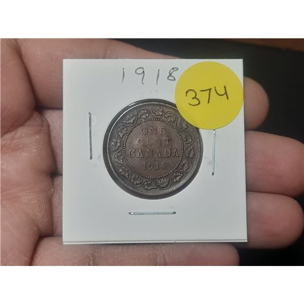 1918 Canadian Large Cent,