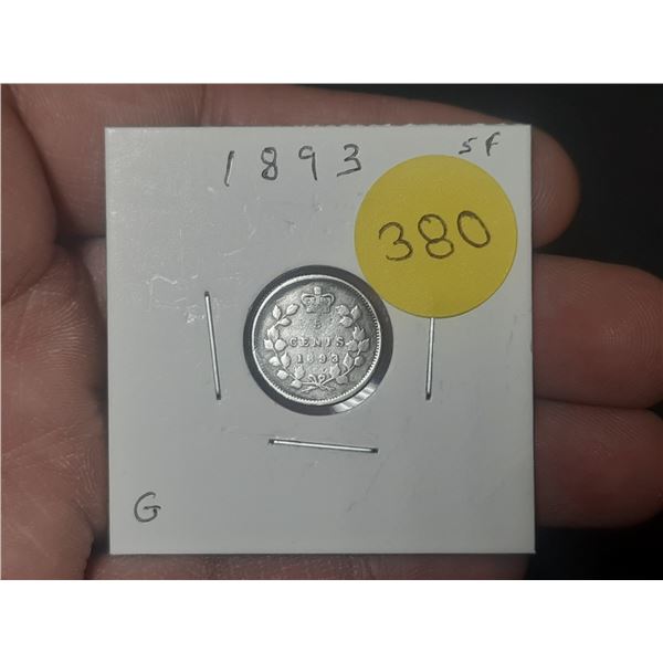 1893 Canadian Nickle,92.5 % SILVER