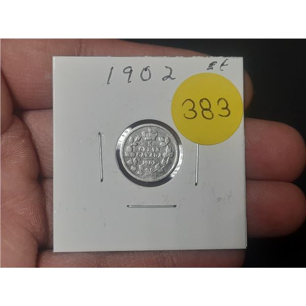 1902 Canadian Nickle,92.5 % SILVER