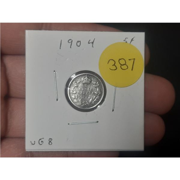 1904 Canadian Nickle,92.5 % SILVER