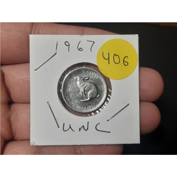 1967 Canadian Centenial Nickle, Rabbit