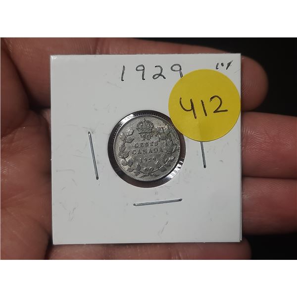 1929 Canadian Dime