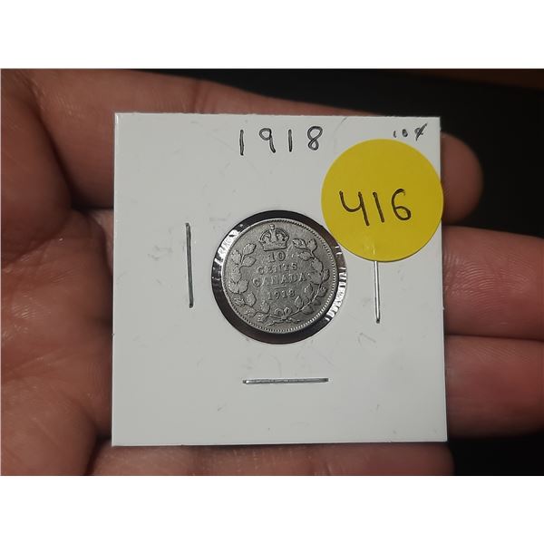1918 Canadian Dime
