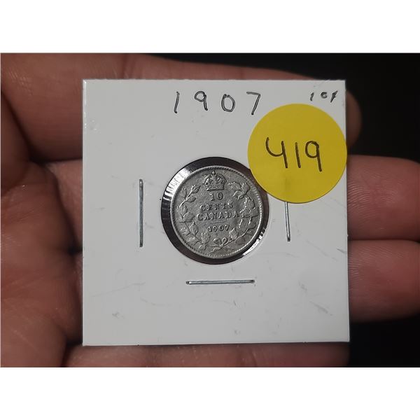 1907 Canadian Dime