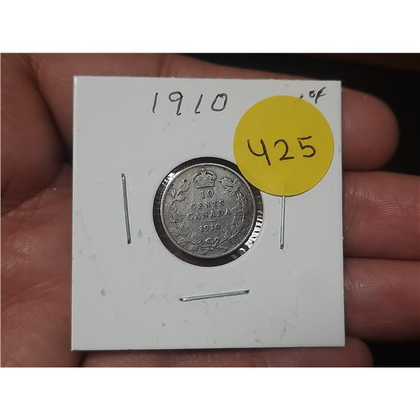1910 Canadian Dime