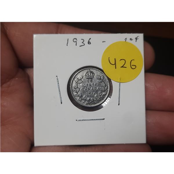 1936 Canadian Dime