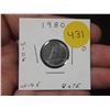 Image 1 : 1980 Canadian Dime, WIDE O/DATE