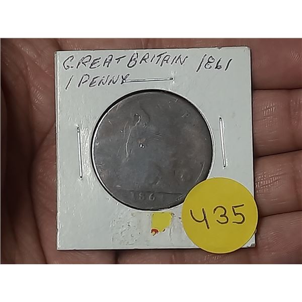 Great Britain 1861 One Penny.