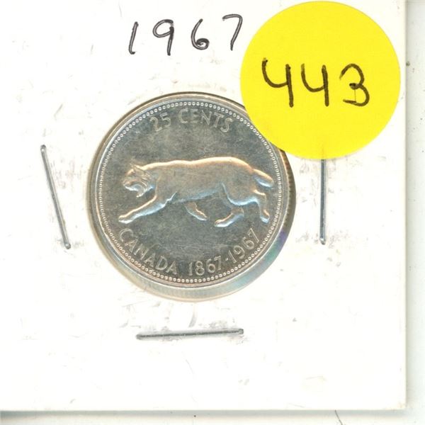 1967 Canadian Silver Quarters, Lynx