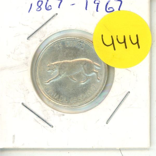 1967 Canadian Silver Quarters, Lynx