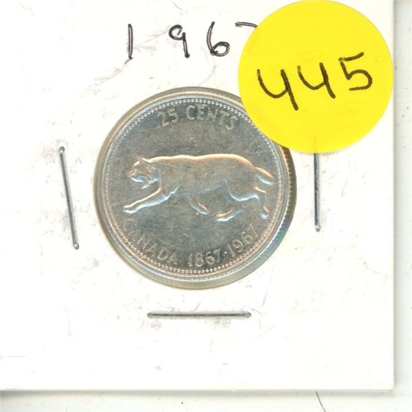 1967 Canadian Silver Quarters, Lynx