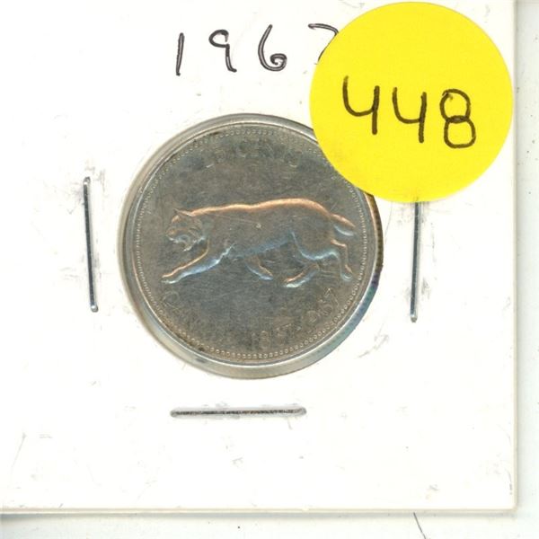 1967 Canadian Silver Quarters, Lynx