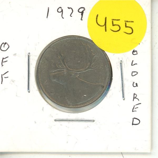 1979 Canadian Quarter, Coin Coloured