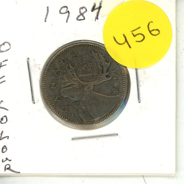 1984 Canadian Quarter, Coin Coloured