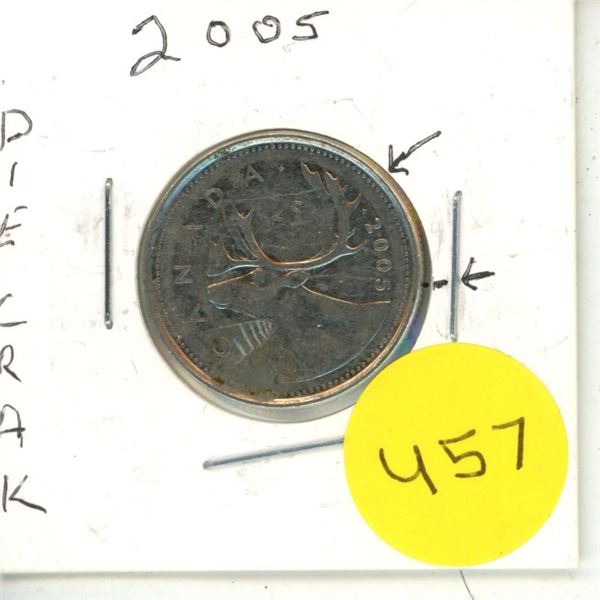 2005 Canadian Quarter, DIE CRACK