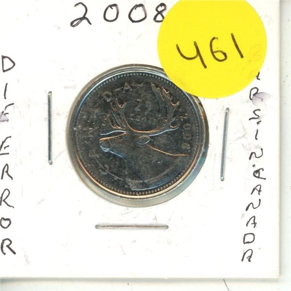 2008 Canadian Quarter,DIE ERROR BARS IN CANADA