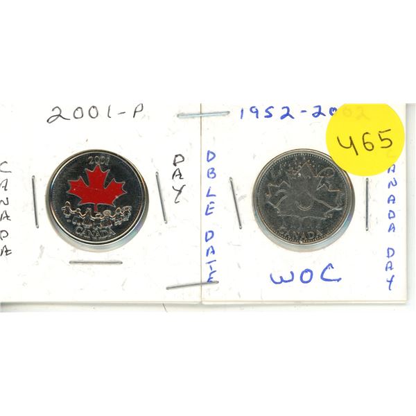 2001 and 2002 Canadian Quarter, Canada Day WC & WOC