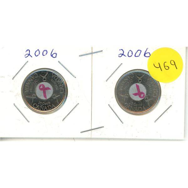 2006 Canadian Quarters, PINK RIBBON X2
