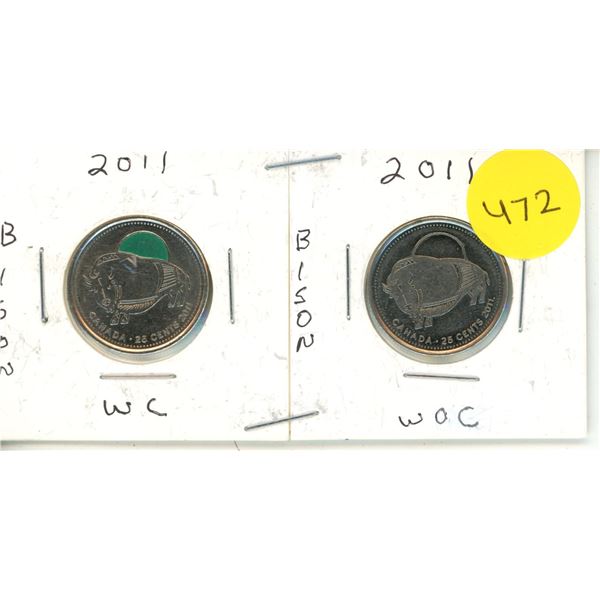 2011 Canadian Quarter, Bison WC & WOC
