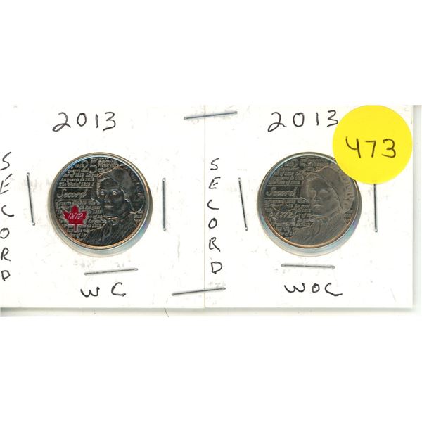 2013 Canadian Quarter, SECORD WC & WOC