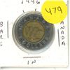 Image 1 : 1996 Canadian Toonie, Die Error, Bars in Canada