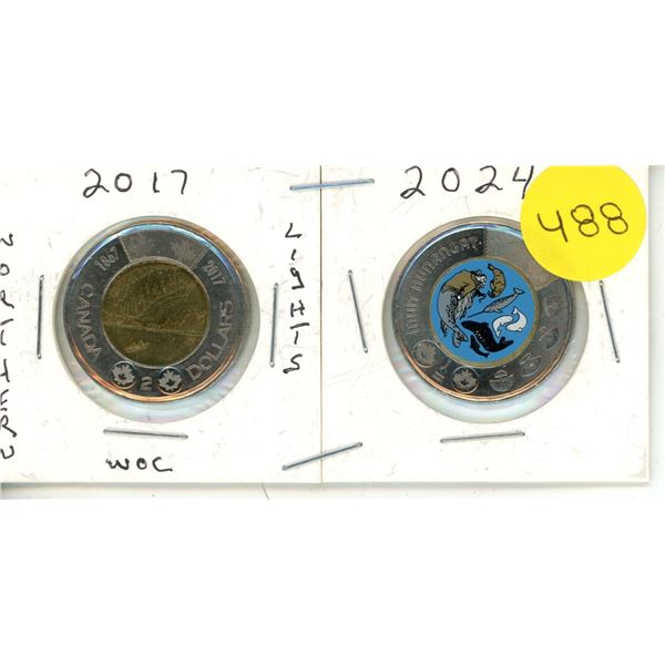 2017-2024 Canadian Toonies, Northern Lights WOC & INUIT Nunangat WC