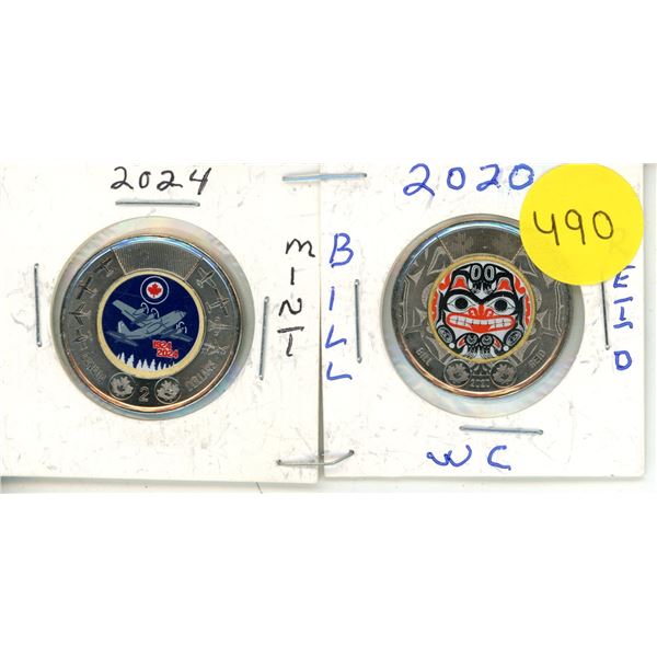 2020-2024 Canadian Toonies, Bill Reid WC & RCAF WC