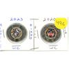 Image 1 : 2023 and 2020 Canadian Toonies, Riopelle Birds & Bill Reid WC