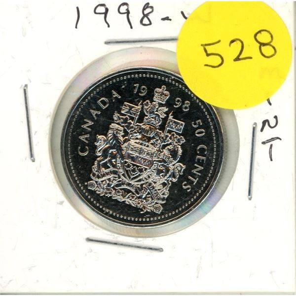 1998-W Canadian Half Dollar ,Winnipeg Mint, Proof