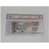 Image 2 : BCS - Bank of Canada, 2004, $100 BC-66b, Jenkins-Carney, Printed in 2009, Choice UNC 62 Original - E