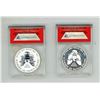 Image 2 : 2013-W - RP70 DCAM and EU70 Silver Eagle 2-Coin Set Enhanced Uncirculated First Release ANACS Certif