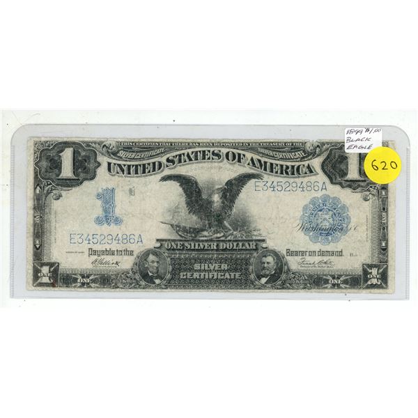 1899 $1 "Black Eagle" Silver Certificate.