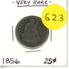Image 1 : 1856 U.S.A. QUAR. DOL.