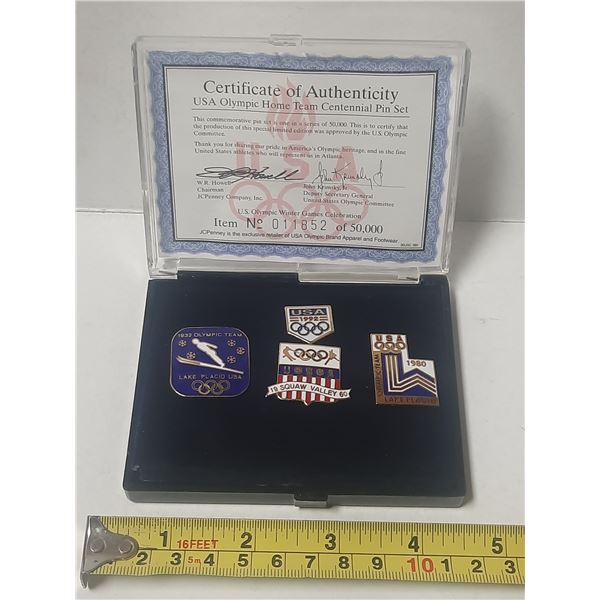 Limited Edition USA Olympic Home Team Centennial Pin Set.