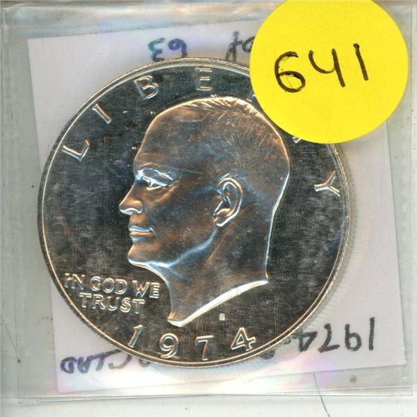 1974-S U.S.A. Eisenhower Silver Dollar.