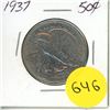 Image 1 : 1937 U.S.A. Walking Liberty Half Dollar.