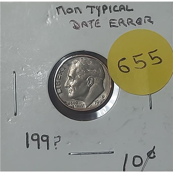 199? U.S.A. One Dime - (Non Typical Date Error)